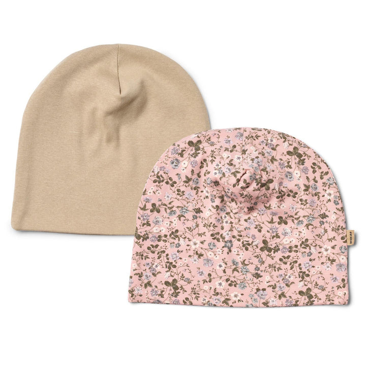 Aidan húfur, 2 stk, Powder Flowers