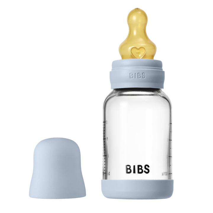 Glerflaska, 120 ml, Latex, Baby Blue