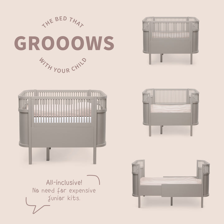 Sebra rúm, Baby og Junior, Jetty Beige