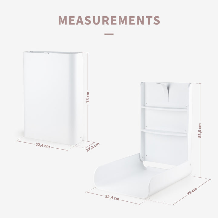 Veggfest skiptiborð, Wooden