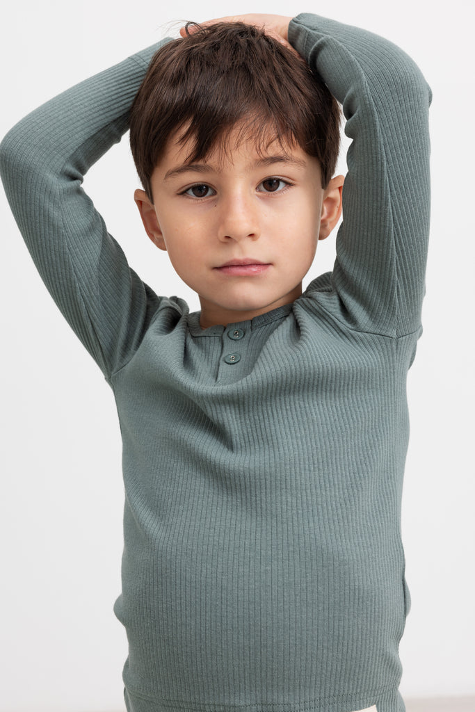 Modal blusa, Dusty Green