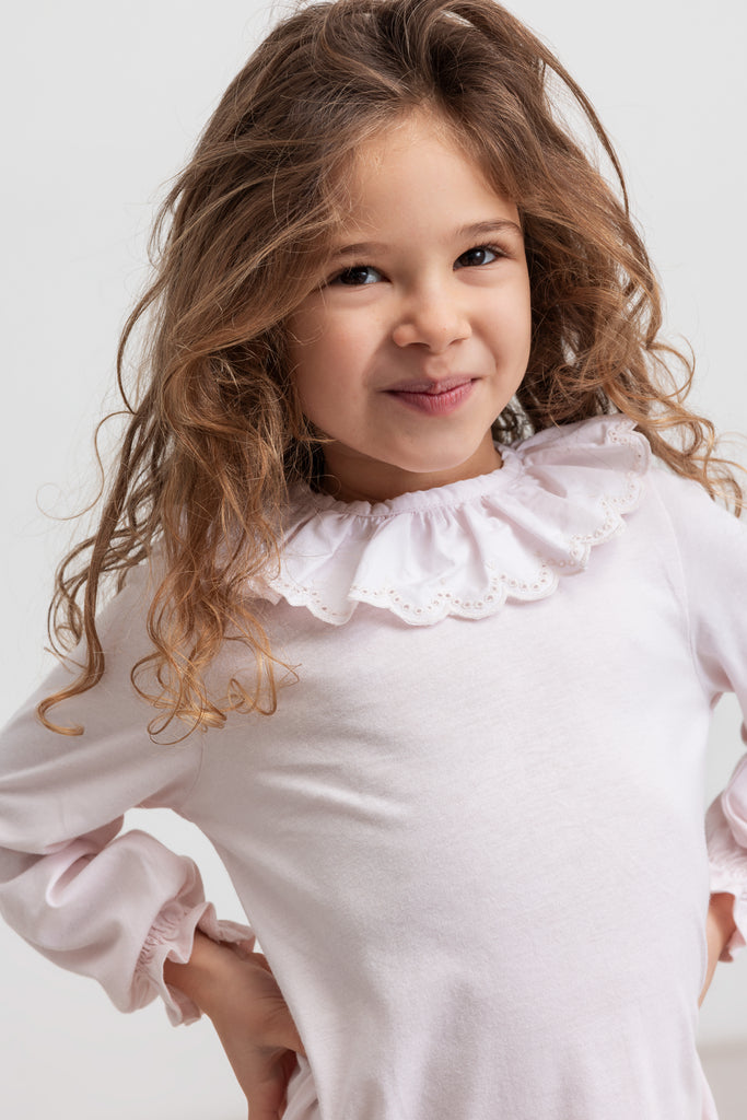 Talla Frill blusa, Lilac Frost