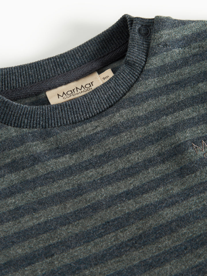 Tammas sweatshirt, Forest Stripe Melange