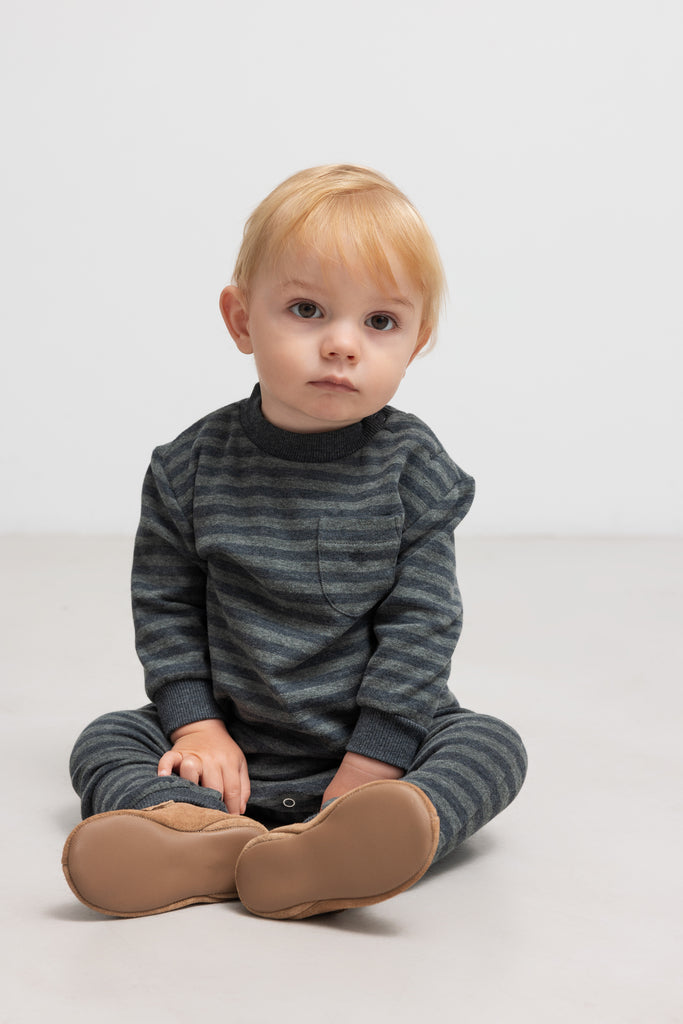 Tammas sweatshirt, Forest Stripe Melange