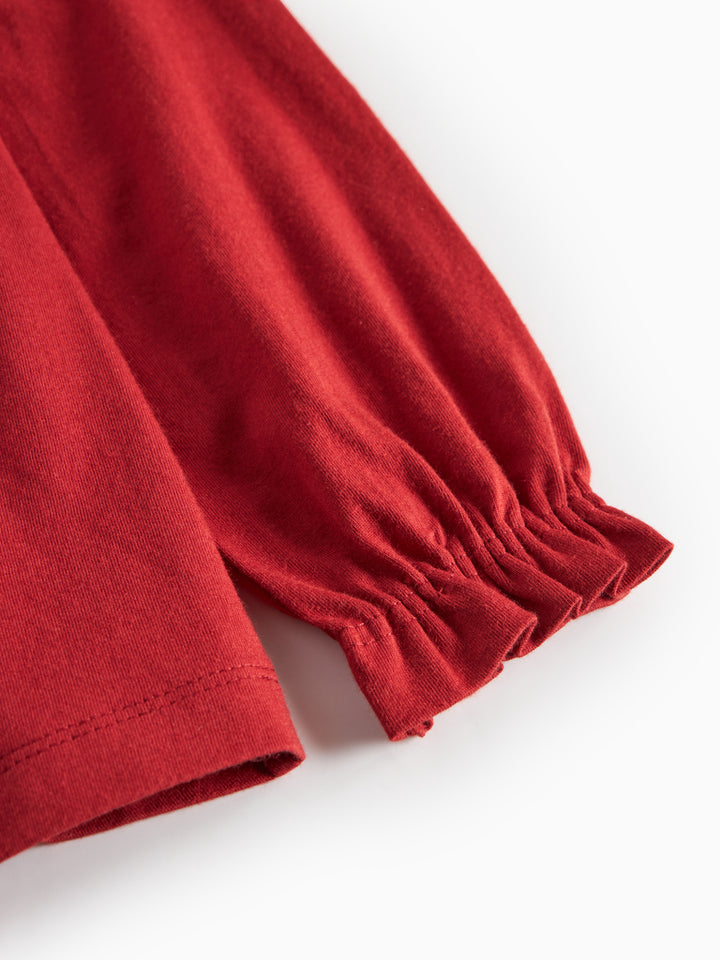 Tielle blusa, Hibiscus Red