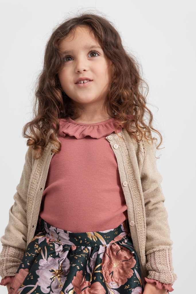 Tillie cardigan, Gold Glitter