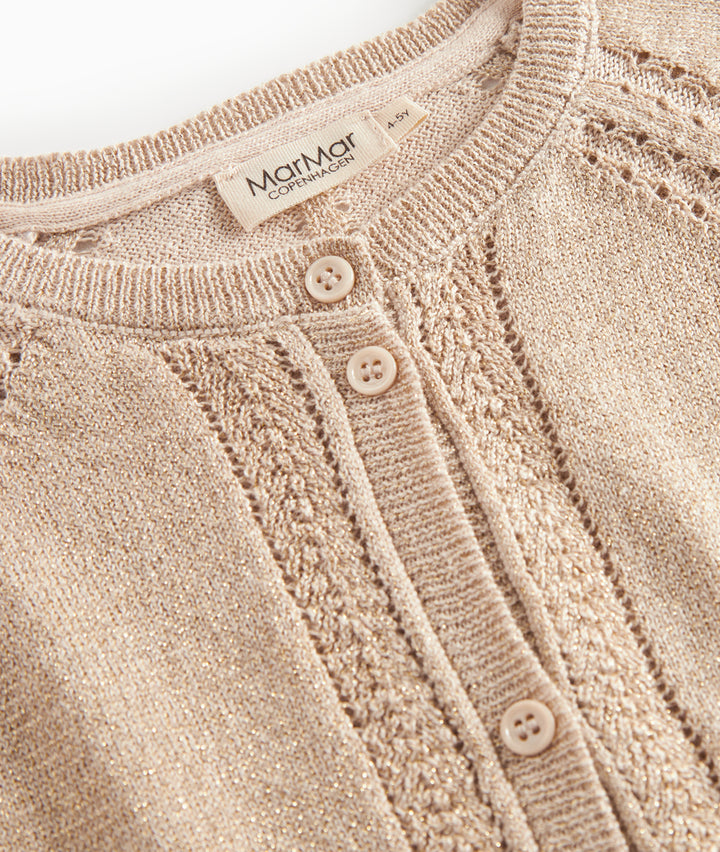 Tillie cardigan, Gold Glitter