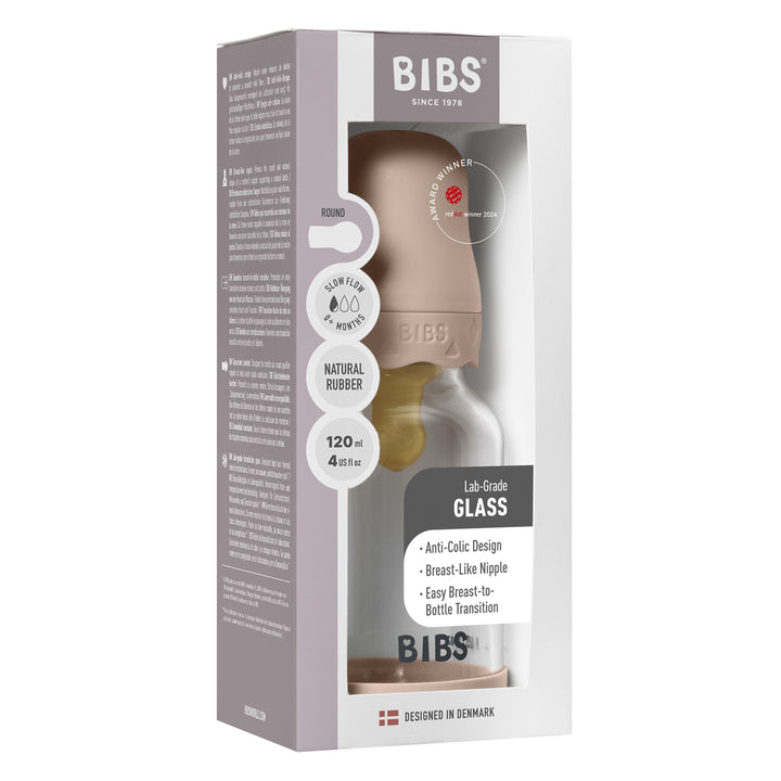 Boheme glerflaska, 120 ml, Latex, Blush