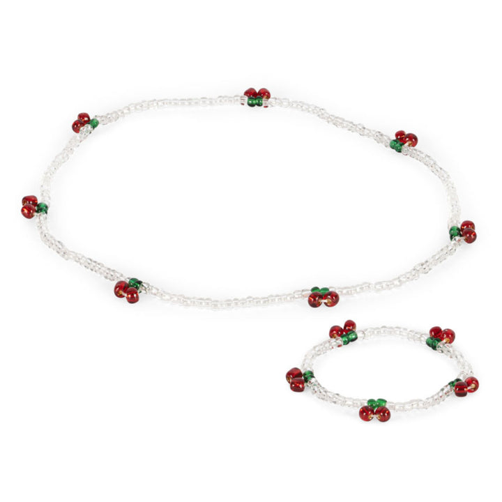 Pearly Cherry hálsmen og armband