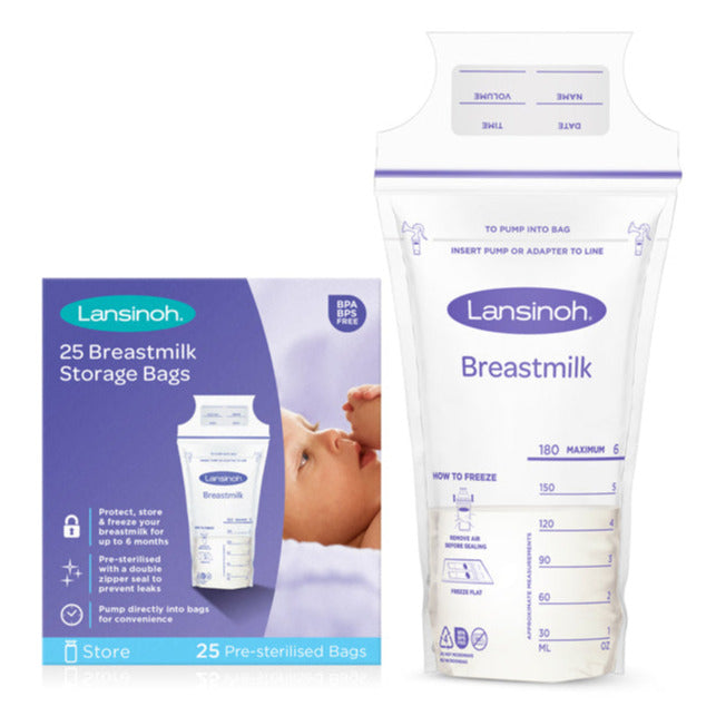 Geymslupokar fyrir brjóstamjólk, 25 stk
