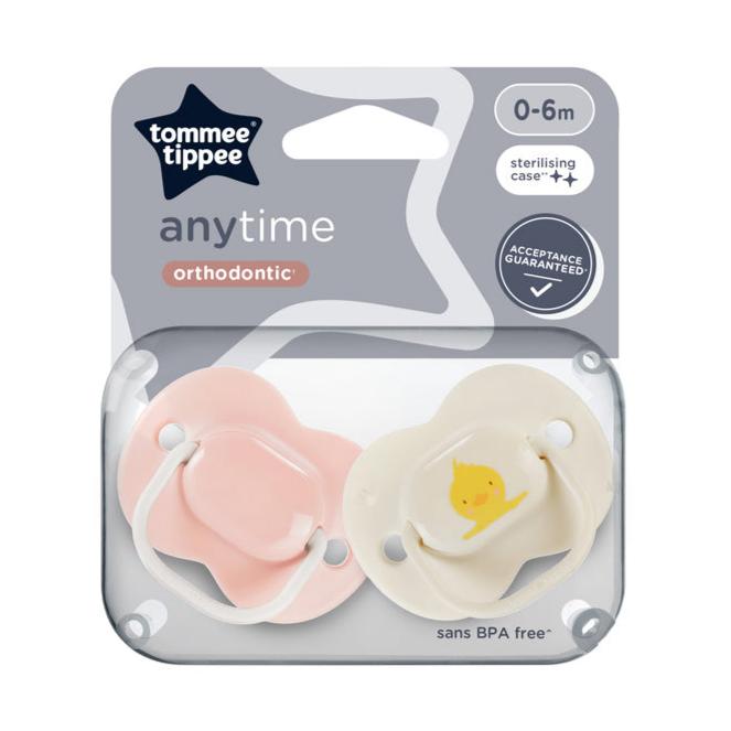 Anytime snuð, 0–6 mánaða, 2 stk