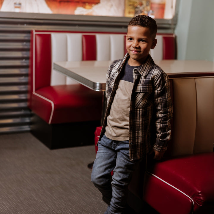 Tapered gallabuxur, Denim Blue