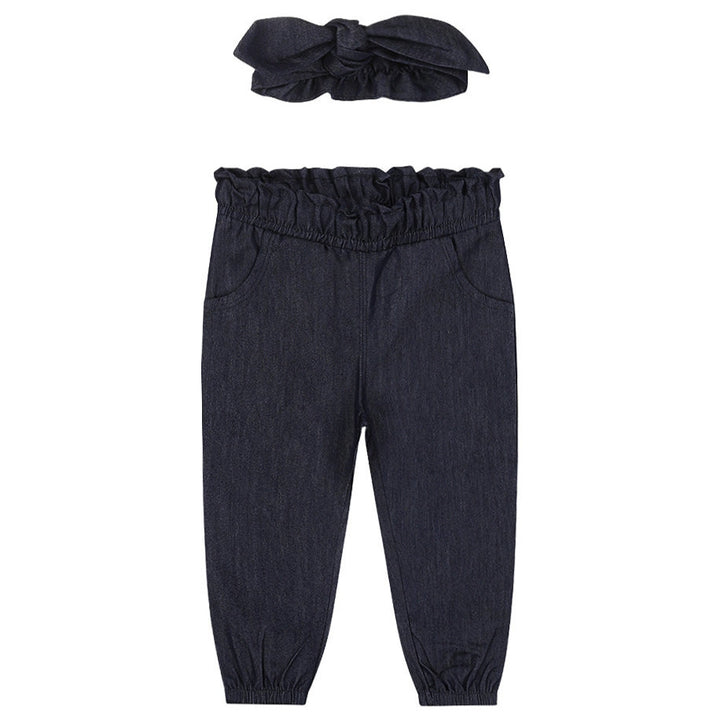 Buxur með hárbandi, Denim Blue