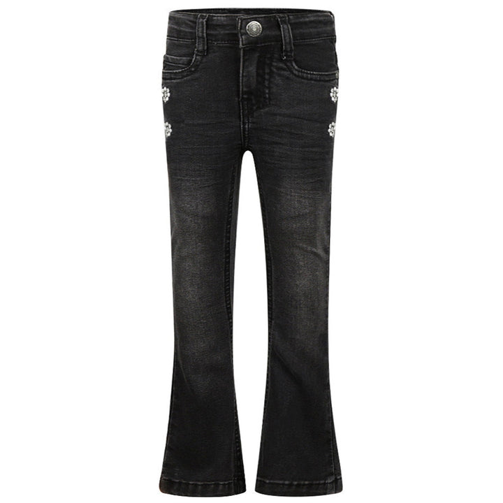 Flared gallabuxur, Denim Black