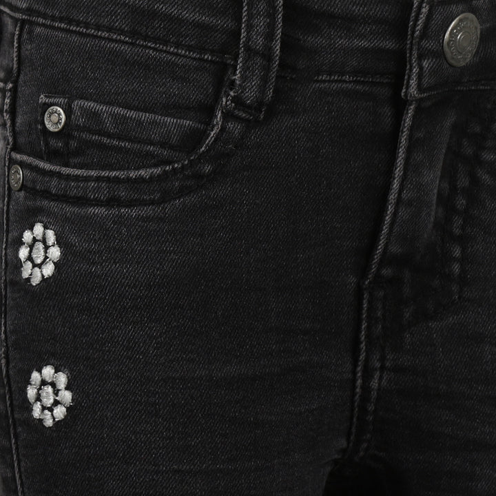 Flared gallabuxur, Denim Black