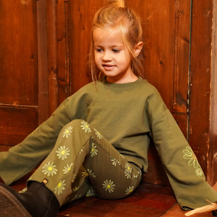 Cropped sweatshirt, Army Green