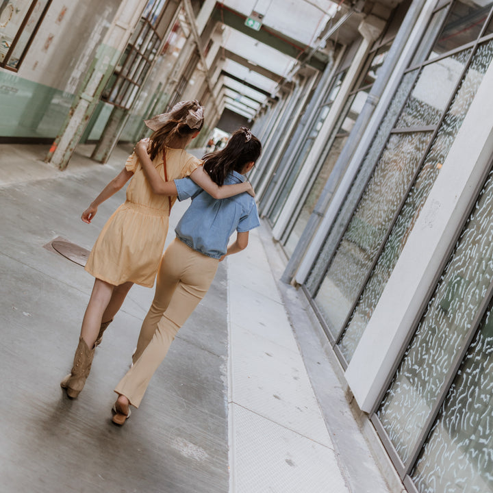 Flared leggings, Sand
