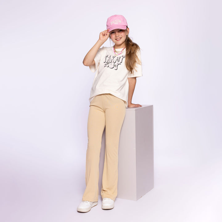 Flared leggings, Sand