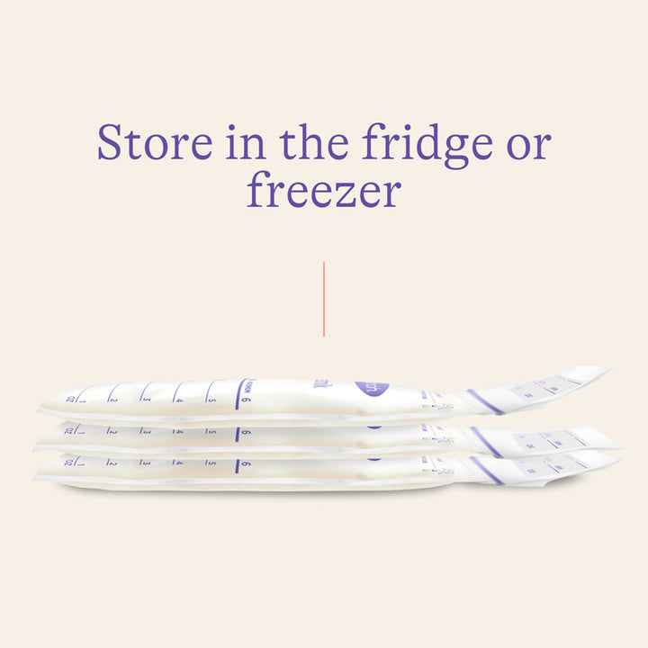 Geymslupokar fyrir brjóstamjólk, 50 stk