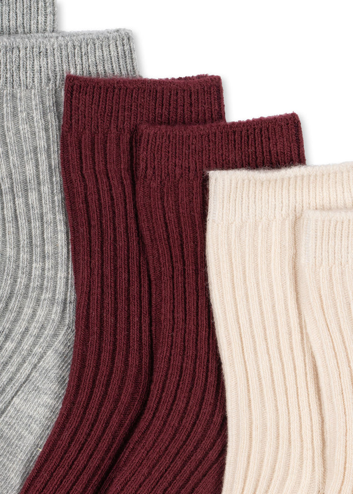 Ribb sokkar, 3 pør