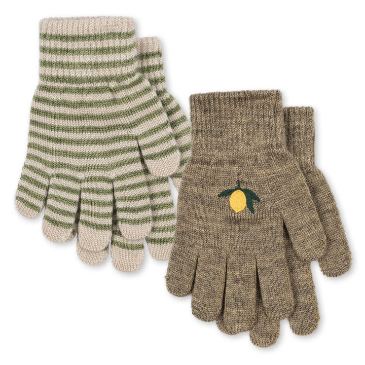 Filla handskar, 2 pør, Lemon
