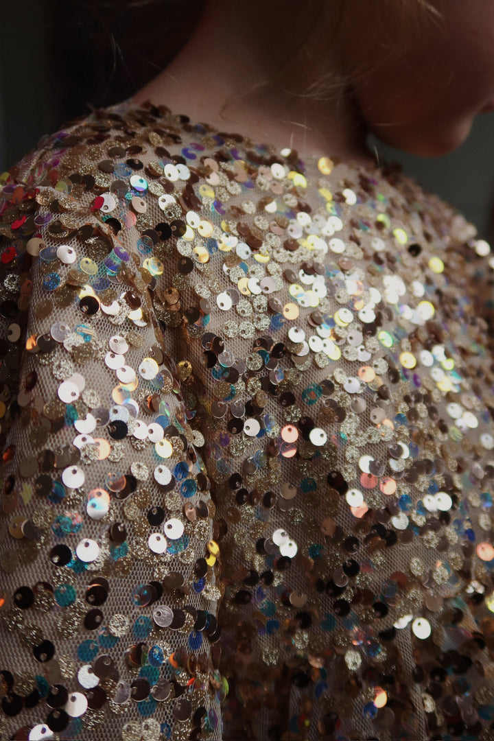 Lila kjóli, Gold Glitter