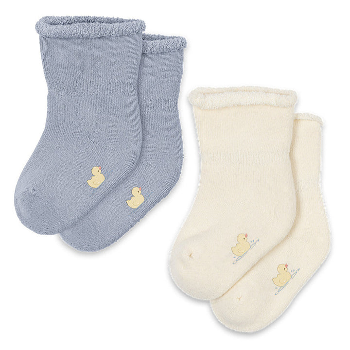 Smábarnasokkar, 2 pør, Gray Dawn