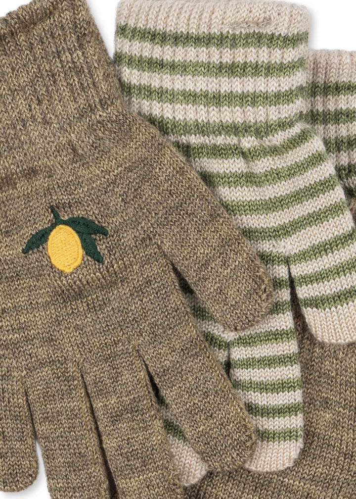 Filla handskar, 2 pør, Lemon