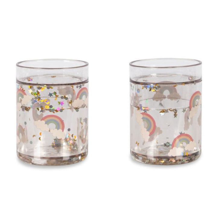 Glitter Cup, 2 stk, Rainbow
