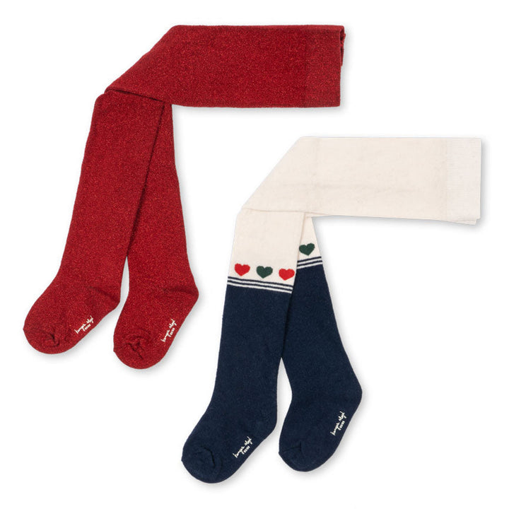 Glimmur sokkabuksur, 2 pør, Hearts