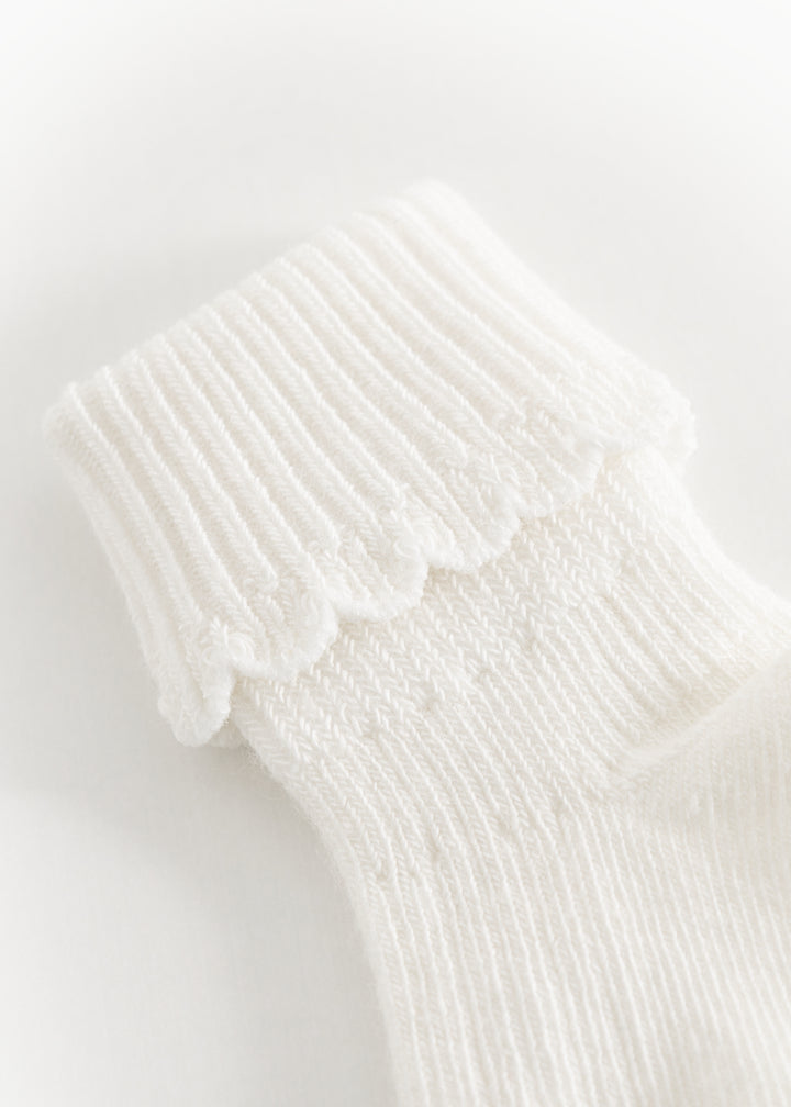 Smábarnasokkar, 2 pør, Gentle White