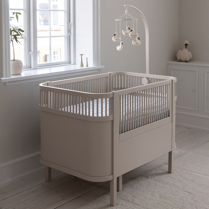 Sebra rúm, Baby og Junior, Birchbark Beige