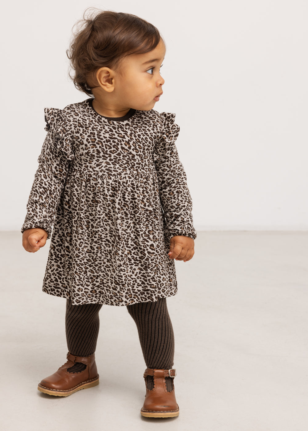 Ramona kjóli, Dark Brown Leo
