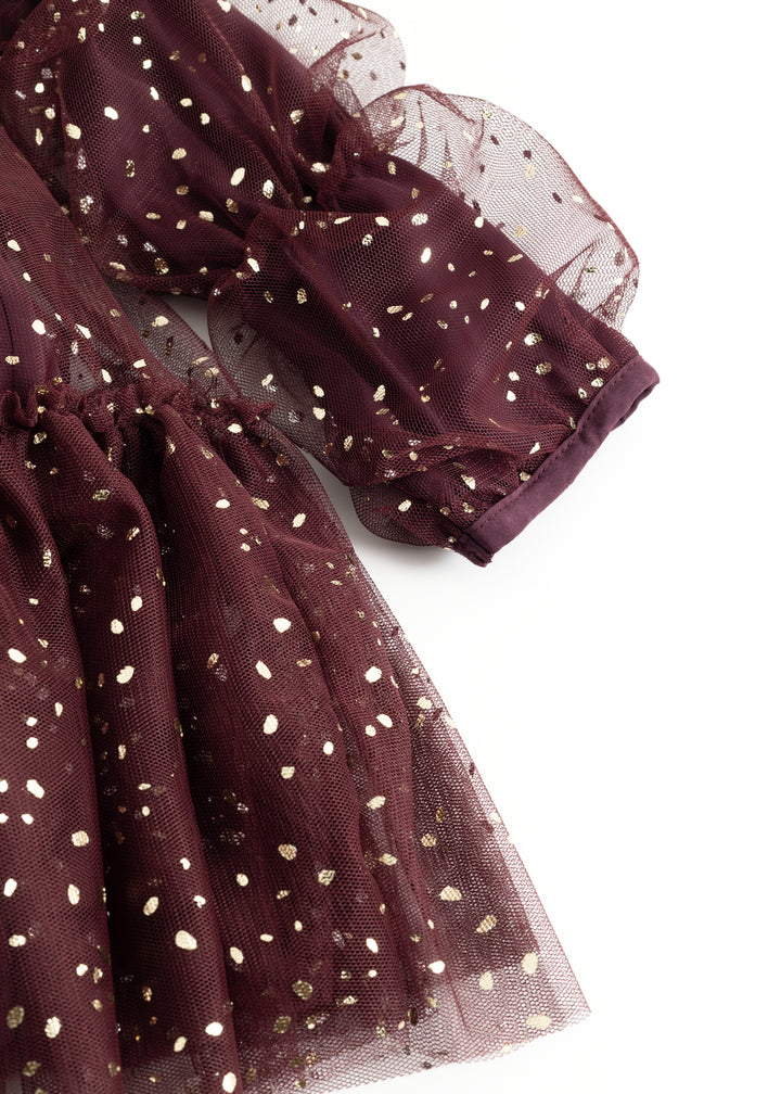 Dionne kjóli, Deep Mulberry