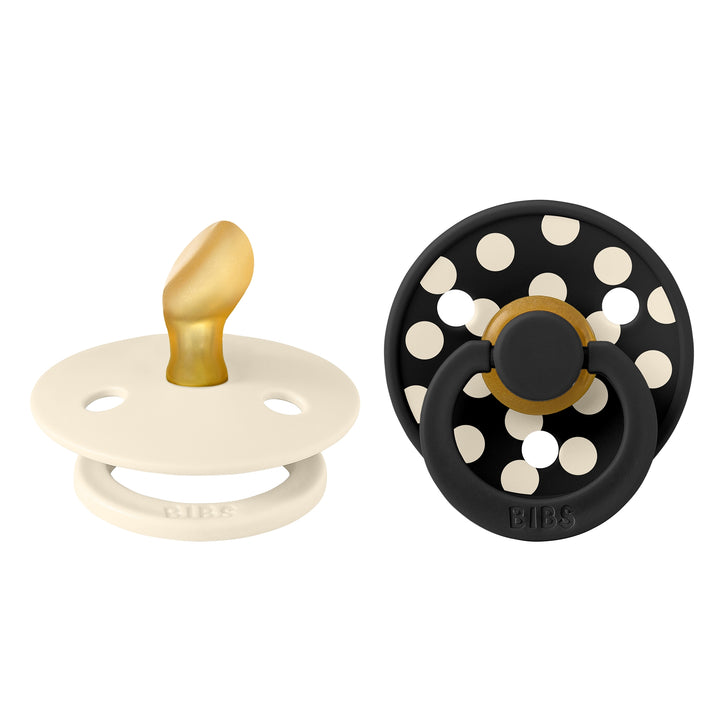 Polka Dots, 2 stk, Ivory/Black