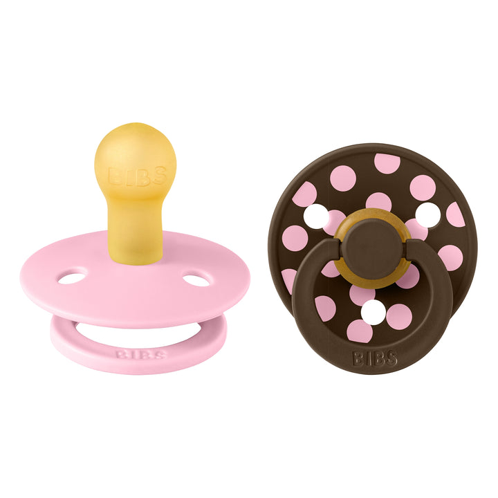 Polka Dots, 2 stk, Baby Pink/Mocha