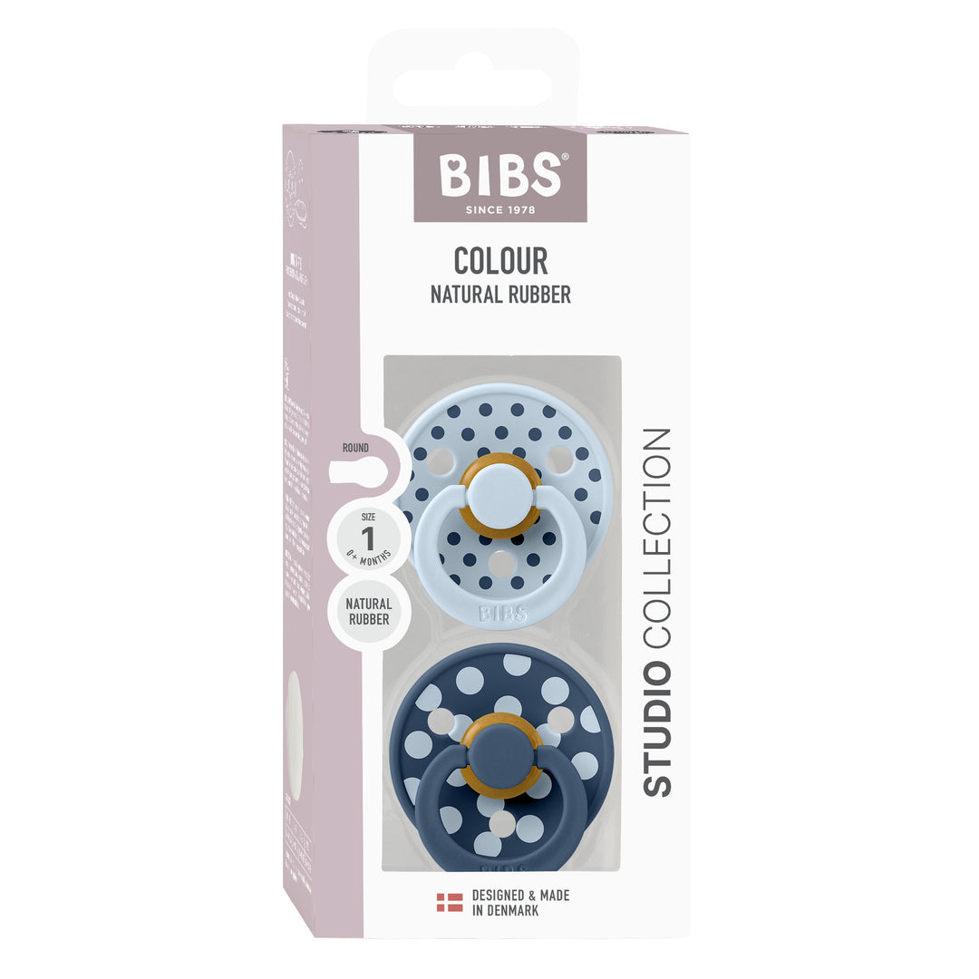 Polka Dots, 2 stk, Baby Blue/Steel Blue