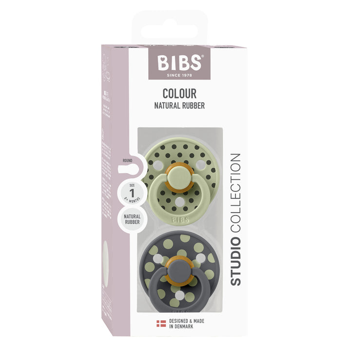 Polka Dots, 2 stk, Sage/Iron