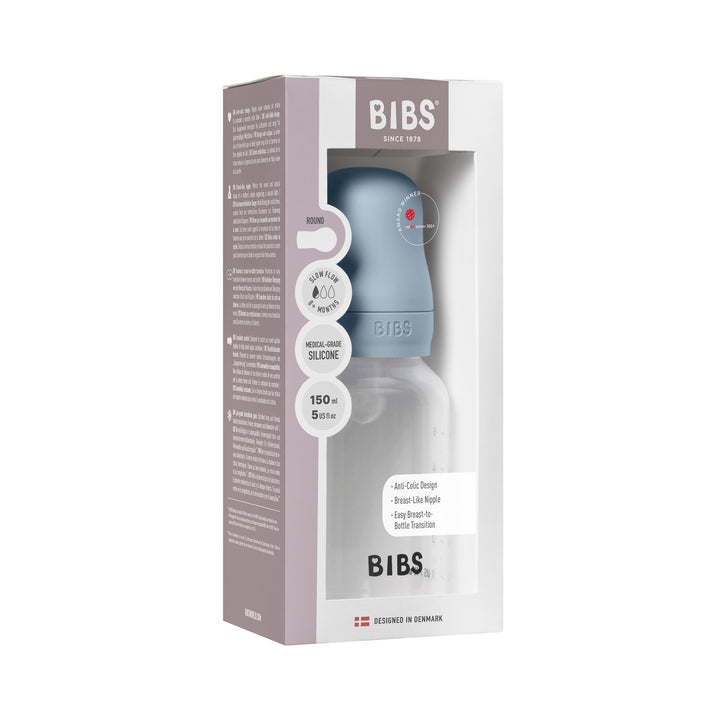 Fløska, 150 ml, Silikon, Baby Blue
