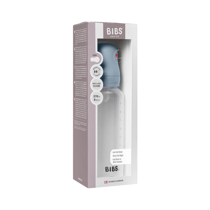 Fløska, 270 ml, Silikon, Baby Blue