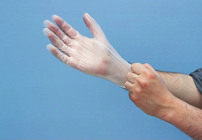 Eingangshandskar úr latex, 100 stk