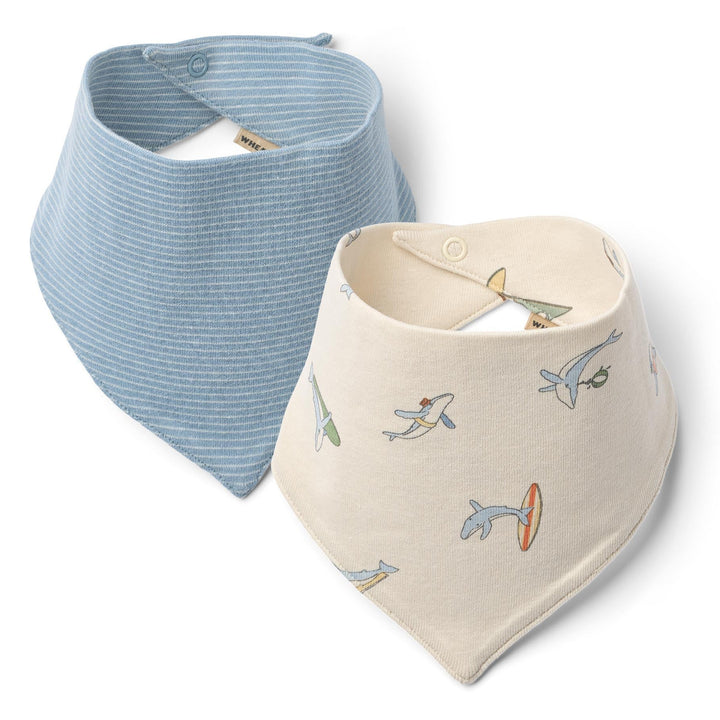 Sleviklútar, 2 stk, Whale Friends