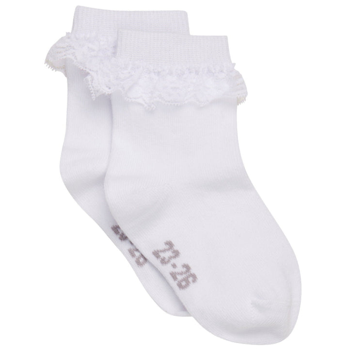 Lace sokkar, White