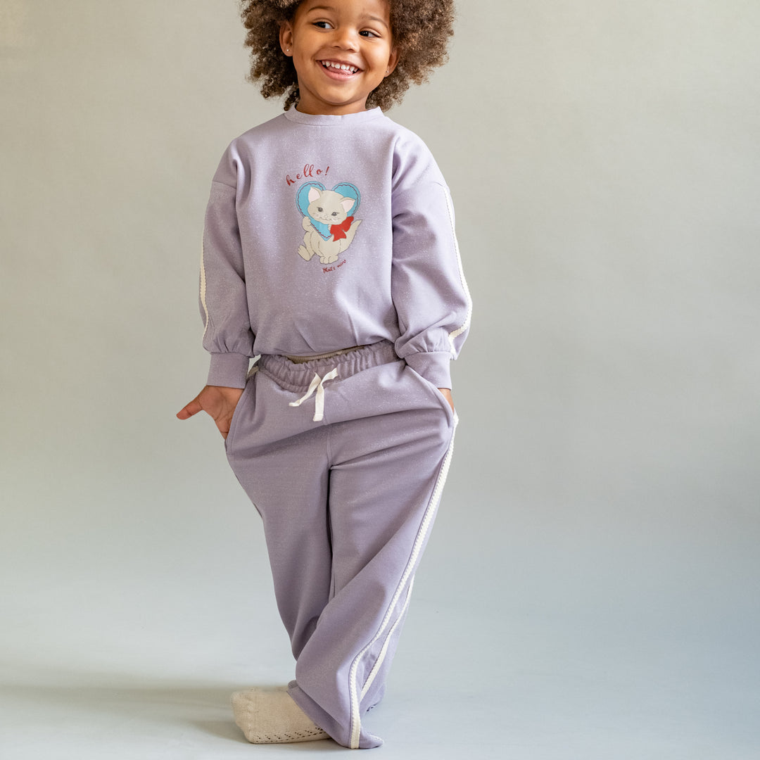 Deanna joggingbuksur, Purple Glitter