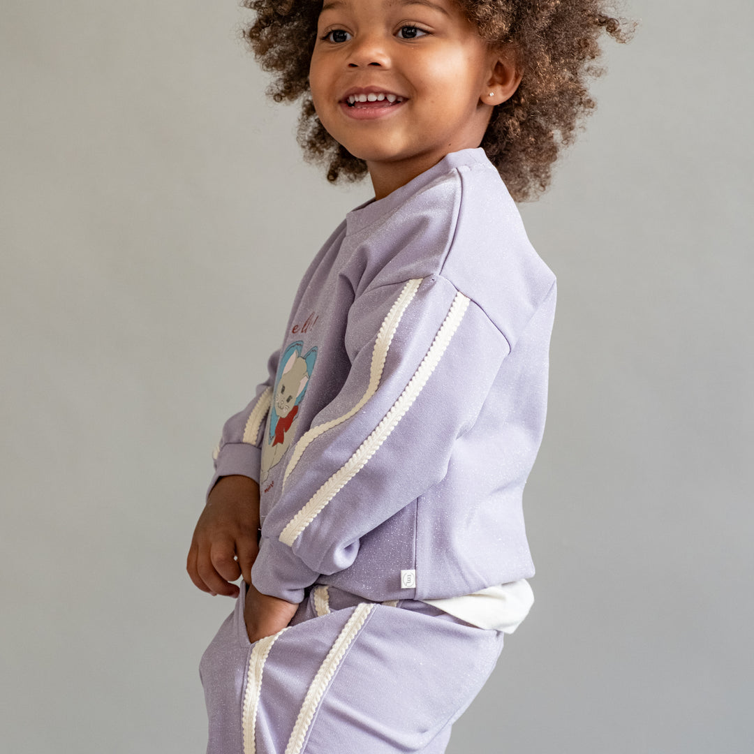 Deanna joggingbuksur, Purple Glitter