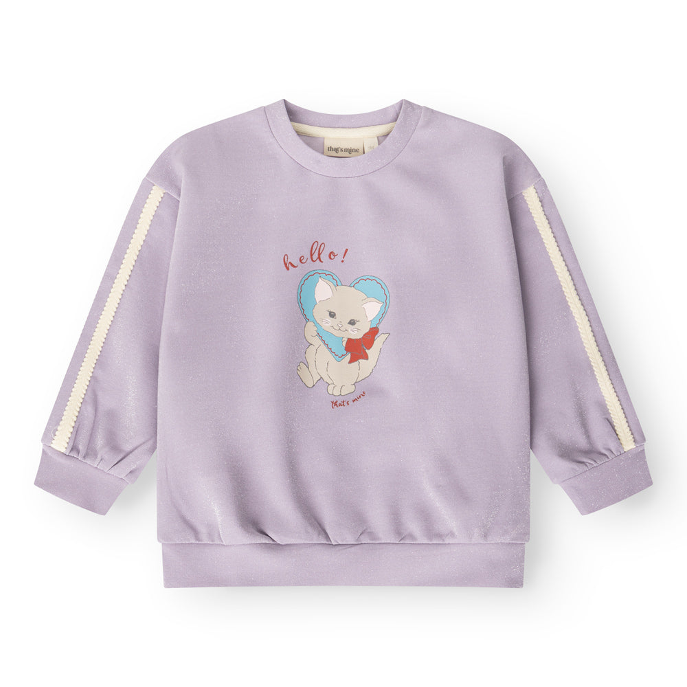 Luanna sweatshirt, Purple Glitter