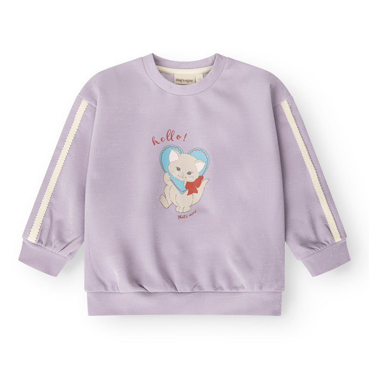 Luanna sweatshirt, Purple Glitter