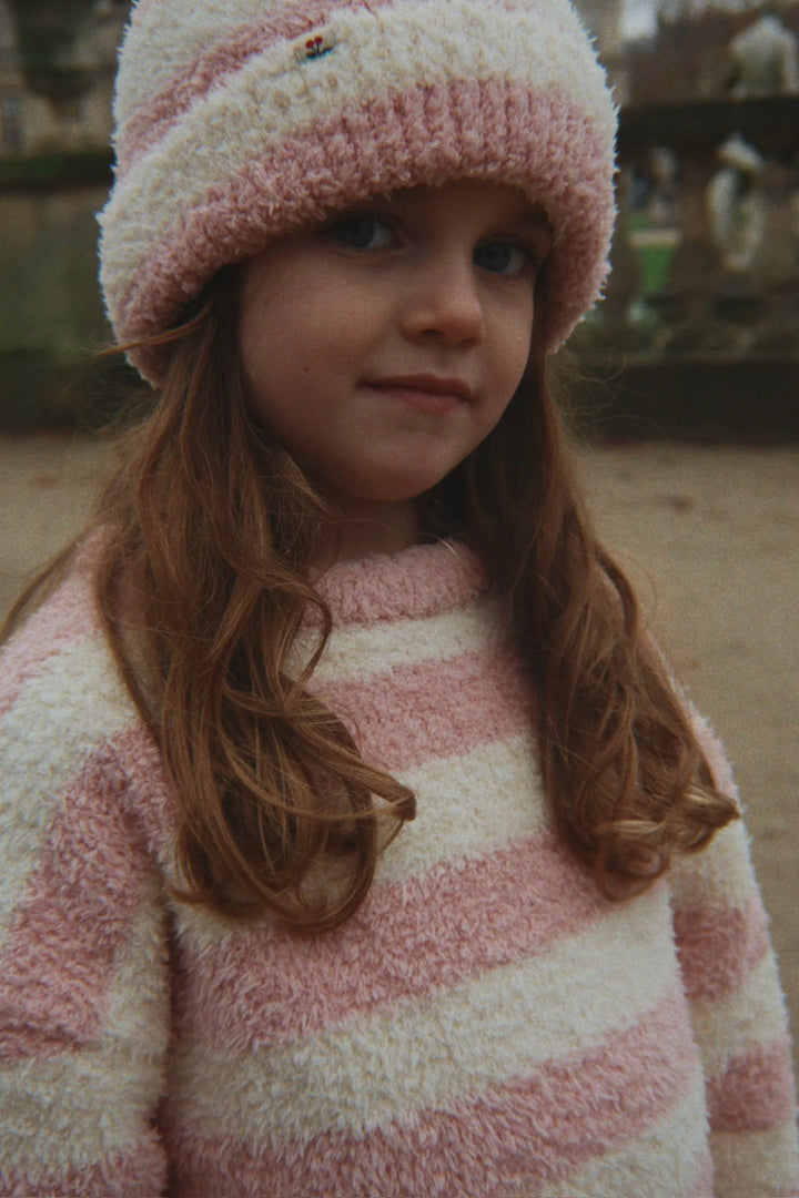 Softy beanie, Rosy Stripe