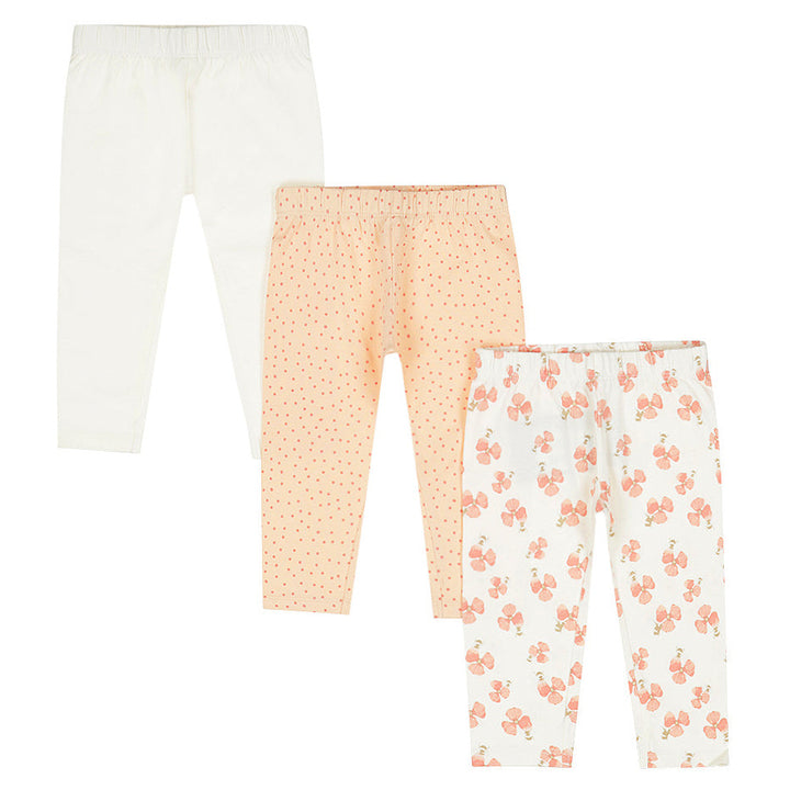 Leggings, 3 pør, Peach