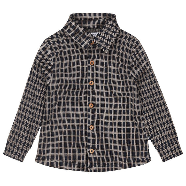Loose Fit skjúrta, Navy Check